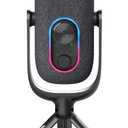 JLab Epic Talk USB Gaming Streaming Microphone, White, USB-C Output, Cardioid, Omni, Stereo, Bi-Directional, 192k Sample Rate, Volume Control, Gain Control, and Quick Mute, 3.5mm AUX, Plug and Play