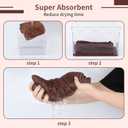 Laojbaba Microfiber Hair Towel Quick Dry Hair Towel Hair Drying Towels Suitable for All Kinds of Hair Ultra Absorbent Long and Thick Hair 19X39inch Dark Brown (1pcs)