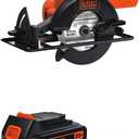 BLACK+DECKER 20V MAX 5-1/2-Inch Cordless Circular Saw, Tool Only with Lithium Battery & Charger (BDCCS20B & LBXR20CK)