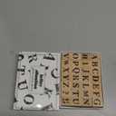 Dizdkizd 28-Piece Capital Letter Stamps, Cute Alphabet Rubber Stamp Set, Wooden Rubber Stamps Journaling Stamps Crafting Stamp for Scrapbooking, Envelope, Card Making