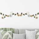 2 Pcs Metal Flower Wall Decor Spring Floral Wall Art Hanging Flowers Wrought Iron Scroll Sculpture for Living Room Bedroom Indoor Outdoor