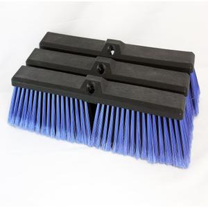 3Pcs Push Broom Head Outdoor Large Stiff Bristle Broom Head - Excellent Cleaning Performance - Easy Installation Broom Head(Blue, 18 inches)
