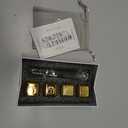 Onebttl Whiskey Stones Golden with Initial - 4pcs Stainless Steel Ice Rocks, Unique Gift for Men Women, Perfect for Whisky Lovers for Christmas, Birthday, L