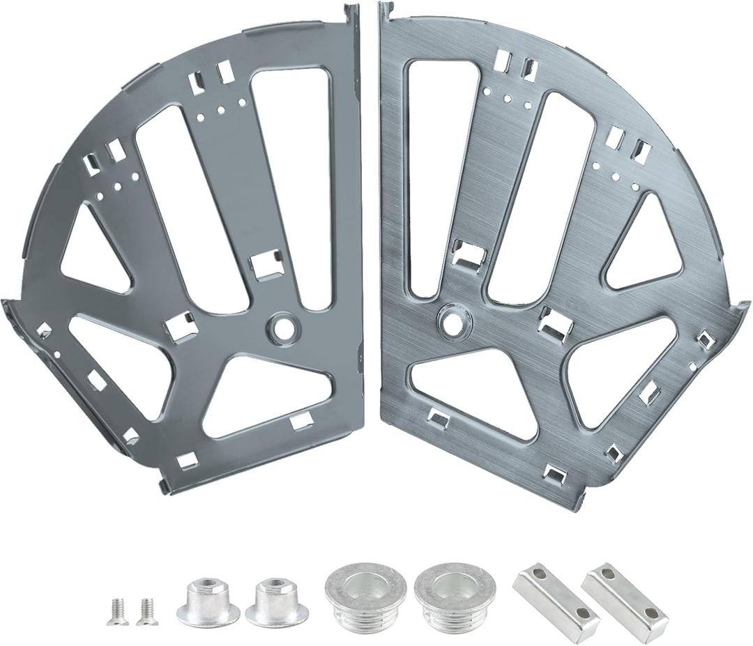 3 Layers Shoes Drawer Cabinet Hinges Flip Frames, Grey Shoe Cabinet Replacement Fittings Stainless Steel for Kitchen Living Room, 1 Pair (Gray)