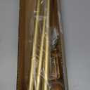 Curtain Rods for windows 32-48 inch, 5/8 inch Decorative Gold Splicing Heavy Duty Metal Curtain Rod set with Brackets