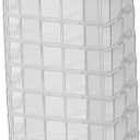 Sooyee 7 Layers Stackable Storage Container, 70 Adjustable Compartments Stackable Storage Container for Kids Toys, Art Crafts, Jewelry, Supplies, Mini Case & Letter Sticker Included,Clear