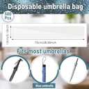 500 Pcs Clear Disposable Wet Umbrella Rain Bags Heavy Duty Umbrella Sleeve Big Covers for Wet Umbrellas Keep Church Lobby Floors Dry