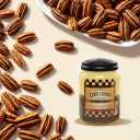 Candleberry Candles | Strong Fragrances for Home | Hand Poured in The USA | Highly Scented | 135 Hour Burn Time | Large Jar (Bourbon Roasted Pecans)