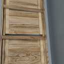 Distressed Ladder Shelf - Rustic Leaning Shelf for Home Decor (Driftwood, 4 Shelves)