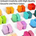 HIMI Gouache Paint Set, 112 Colors x 12g Twin Jelly Cup Design with Portable Case, Non-Toxic, Opaque Professional Paint for Canvas and Watercolor Paper | Beginners, Students, Artists