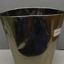 mDesign Round Metal Small 1.7 Gallon Recycle Trash Can Wastebasket, Garbage Container Bin for Bathrooms, Kitchen, Bedroom, Home Office - Durable Stainless Steel - Mirri Collection - Soft Brass