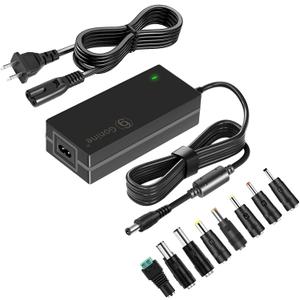 Gonine 24V 2.5A DC Power Supply 60W AC Adapter for 24 Volt 0.1-2.5A LED Strip Lights, 24Vdc Sound Bars, Speaker. AC 100-240V to DC 24V 2.5A Transformer with 8 Tips.