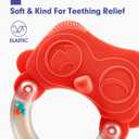 hahaland Baby Toys 0-6 Months - Baby Rattles Teething Toys 3-6 Months, Newborn Infant Toys 6-12 Months, Teether Grasping Shaker Toy Baby Gifts 6 5 4 3 Month Old Must Haves Montessori Rattle for Babies