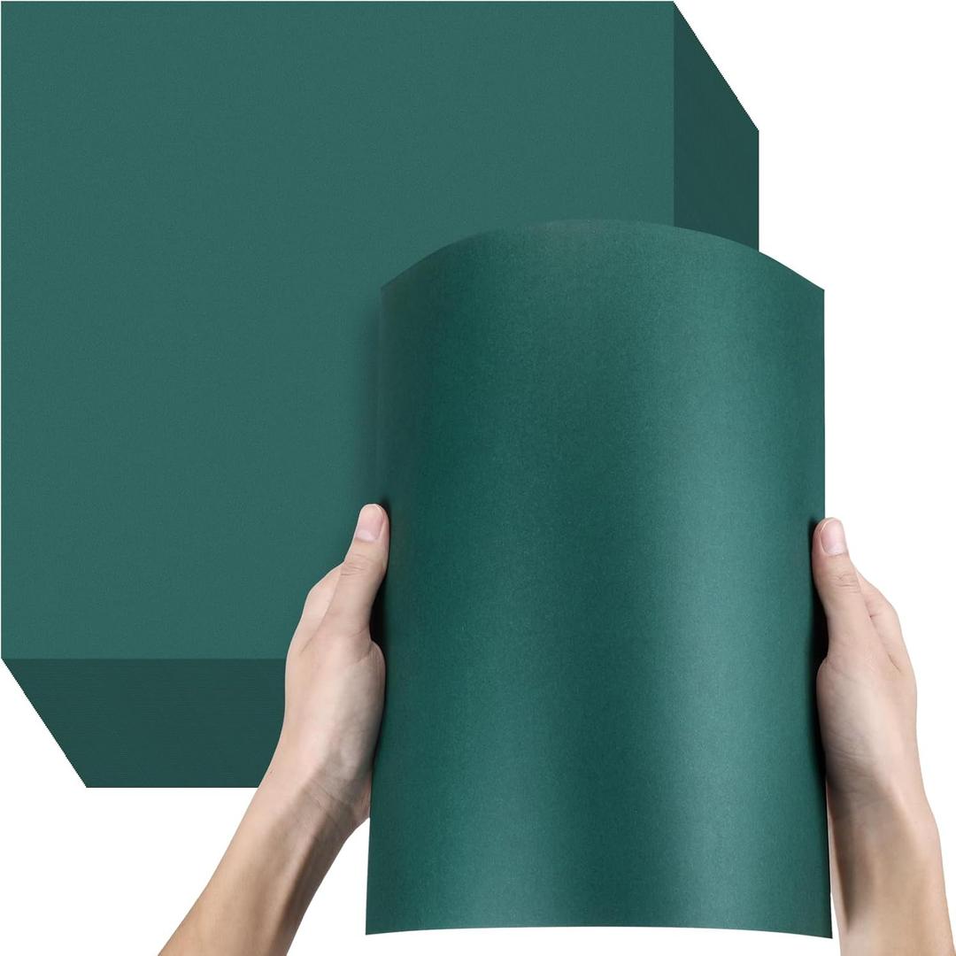 Ctosree 100 Sheets 12 x 12 Inches Cardstock Scrapbook Paper 180 Gsm 65lb Cover 120 lb Thick Heavyweight Creative Card Making Supplies for Printer Invitations Menus Collection DIY Projects (Dark Green)