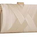 Wytidian Clutch Purses for Women Formal Evening Clutch Purse Shoulder Cross Body Bags for Wedding Party Handbag with Tassel (Champagne Gold)