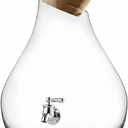 Style Setter Beverage Dispenser Cold Drink Dispenser Glass Jug, Metal Stand & Leak-Proof Acrylic Spigot Great for Parties, Weddings & More (2.5 Gallon, Glass with Cork Lid)