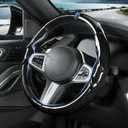 Steering Wheel Cover for BMW 3 4 Series(2021-2024) 5 Series(2020-2023) X5(2019-2020) X7(2020-2025) M3 2 4 7 8 Series X3M X4 X6 XM M2 M4 M5 M8 Z4 i4, Glossy Black