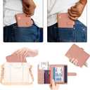 Melsbrinna Rfid Passport Holder for Travel women/Men, Cute Passport Wallet Rfid Blocking Card Slots, Rfid Passport Cover/CaseTravel Wallet, Passport Book Holder (1, Pink)