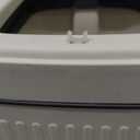 rejomiik Small Bathroom Trash Can with Lid 2.6 Gallon Step Trash Can Slim Garbage Can with Soft-Close Waste Bin for Bathroom, Bedroom, Office, Dorm, RV, Off-White