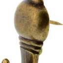The Hillman Group 122212 Antique Push Pin Hanger Brass Plated, 3-Pack