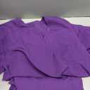 Meidiero Scrubs for Women Set - Stretch V-Neck Scrub Top & Jogger Pants with 8 Pockets, Soft Breathable Medical Nurse Uniform - Eggplant XL