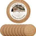 13 in Round Woven Placemats Plate Chargers Set of 10, Boho Farmhouse Rustic Woven Place Mats for Dining Table Decor, Rattan Wicker Table Mats Jute Braided Chargers for Dinner Plates (13 Inch Set of 10, Natural Color)