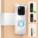 Anti-Theft Blink 1st Gen Doorbell Mount Bracket Wide-Angle(Only for 1st Gen Video Doorbell,Not for 2025 newest 2nd Gen models), Weatherproof w/Rain Cover, No-Drill Install for Home/Apartment, White