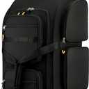 Searock 90L Rolling Duffle Bag with Wheels and Handle, 31 Large Duffle Bag for Travel, Carry On Luggage Duffel Bag with Shoe Compartment, Multi-Pocket, Water Resistant, Black