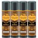 Pure Tallow Lip Balm | 100% Grass-Fed Beef Tallow and Organic Beeswax | Moisturizing Lip Care for Dry, Chapped Lips | Hypoallergenic, Fragrance-Free | Handcrafted in USA | 4-Pack (Peppermint)