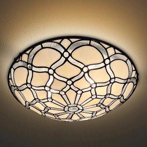 ARTZONE Tiffany Ceiling Lights, Stained Glass Ceiling Light 3-Lights 16 Inch Tiffany Flush Mount Ceiling Light for Bedroom Dining Living Room Entryway Foyer