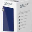 Ultimate Guard Flip'n'Tray 100+, Deck Case for 100 Double-Sleeved TCG Cards + Dice Tray, Blue, Independent Magnetic Closure & Microfiber Inner Lining