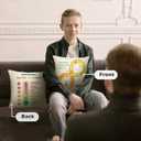 Feelings Wheel Pillow Double-Sided Printed with Different Patterns of Feelings Wheel Pillowcase, Reading Corner Decor, Counseling Office Decor18 x18 (3, Yellow) (Beige)