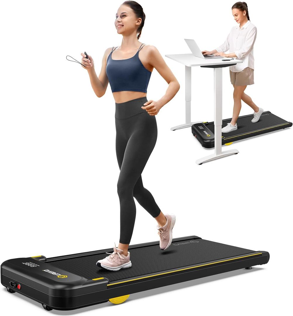UREVO Under Desk Treadmill Longer pad, Portable Treadmills for Home/Office Walking Pad with Remote Control, LED Display