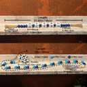 2 Pieces Ocean Letter Block Bead Garland with Tassels Wood Bathroom DecorBlue Nautical Marine Beach Rope Beads Garland Farmhouse Decoration Tiered Tray Table Decor Set