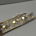 VAEHOLD Hat and Coat Wall Mount Rack - Hooks for Robes, Bags, Keys, and Towels - Bathroom Towel Hanger Organizer (Gold, T Shape 5 Hooks 2 Pack)