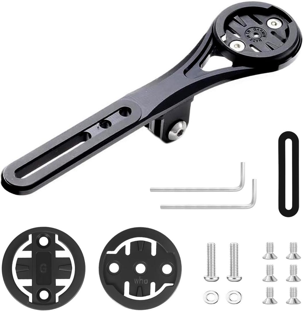 Bike Aero Integrated Handlebar Out Front Combo Mount, Integrated Handlebar System Bicycle Computer Mount Compatible with Garmin, Wahoo, Go Pro