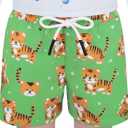 Boys Swim Trunks Quick Dry with Stretch Compression Liner, Beach Shorts for Toddler, Size 2T to 6 7 8 10 12 14 16