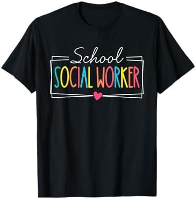 School Social Worker Summer Women Funny Last Day Of School T-Shirt L