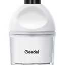 Geedel Food Chopper, Easy to Clean Manual Hand Vegetable Chopper Dicer, Dishwasher Safe Slap Onion Chopper for Veggies Onions Garlic Nuts Salads White