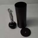 Black Toilet Plunger with Holder Bathroom Metal Canister Holder Drip Cup, Heavy Duty, Deep Cleaning