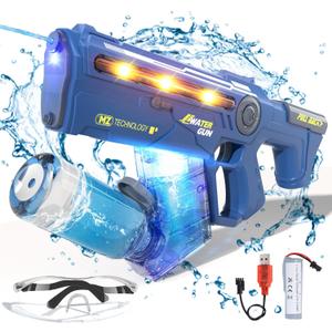 EagleStone Electric Water Gun for Kids & Adults  650CC, LED Lights, Auto Refill, 33FT Range, Waterproof, Long Battery Life, Pool & Beach Toys