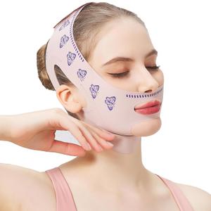 MASIKA Chin Strap for Sleeping, Jawline Shaper, V-Line Face Mask, Jaw Exerciser, Reusable, Butterfly Pattern