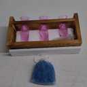 Nacome Plant Terrarium for Office Decor: Birthday Gifts for Plant Lovers Women Mom Wife - Wooden Stand Tabletop Planter 3 Bulb Glass Vase Heart Shaped for Hydroponics Indoor Home(Purple)