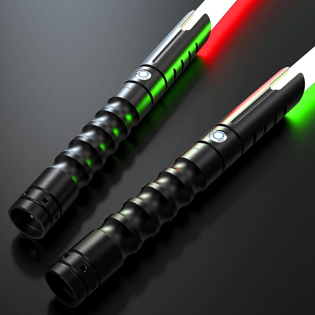 Lightsaber,Double Dueling Light Saber with Length 41.54 inches,2Packs Real 12 Colors RGB FX Light Sabers for Adults, Lightsabers for Kids Birthday Christmas/Halloween Cosplay Party Light up Sword