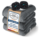 Bedsure Electric Blanket Queen Size - Dual Control Heated Blanket Queen, GentleSoft Fast Heating with 10 Time Settings & 10 Heat Settings, Warm Gift for Grandma (84x90 inches, Grey)