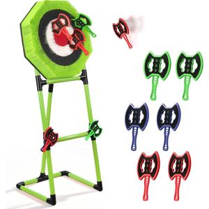Axe Throwing Game for Backyard - 6-Axe Set for Height-Adjustable Suitable for Kids and Adults Indoor &Outdoor Game,Carnival Games, 21x21"
