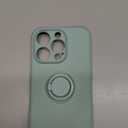 13peas Case for iPhone 14 Pro2022 Released, Silicone case with Ring 360rotatable Kickstand Cover Support Magnetic Car MountProtective Cover with Strap Lanyard (Light Cyan)