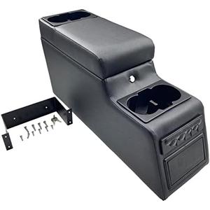 MOOSUN 31515 Denim Black Deluxe Locking Center Console for Jeep CJ-5 1976-1983, CJ-7 1976-1986, Wrangler YJ 1987-1995