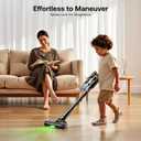 Trucozie Cordless Vacuum Cleaner, Self-Standing Lightweight Stick Vacuum with 50 mins Runtime, Powerful Suction, Anti-Tangle Wireless Vacuum for Home, Hardwood Floor, Carpet, Pet Hair, Black