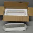 Goodview Household Superstone Covered Baker,Unglazed stoneware bakeware,Square Bread Porcelain Baking Pan,Bakes Italian Bread with Light Crumb and Crusty Crust (15.3 * 5.9 * 7 in) (Bisque)